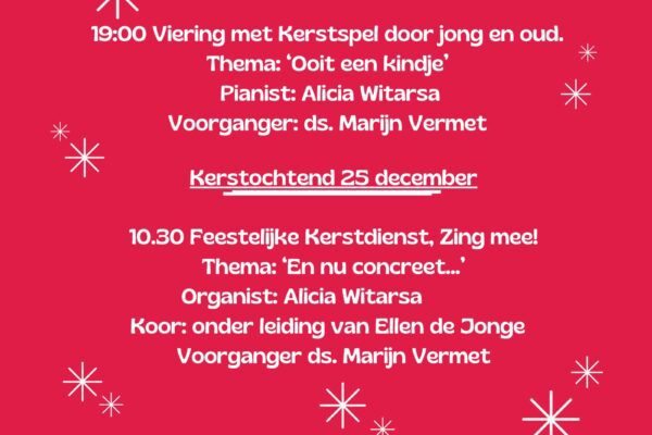 Kerst in Doopsgezind Den Haag